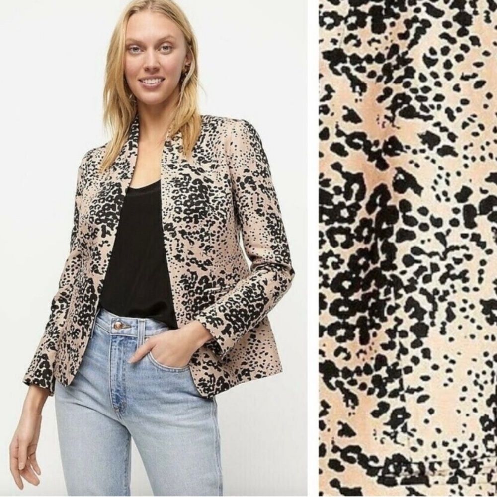 J CREW | going out blazer in leopard print AI396